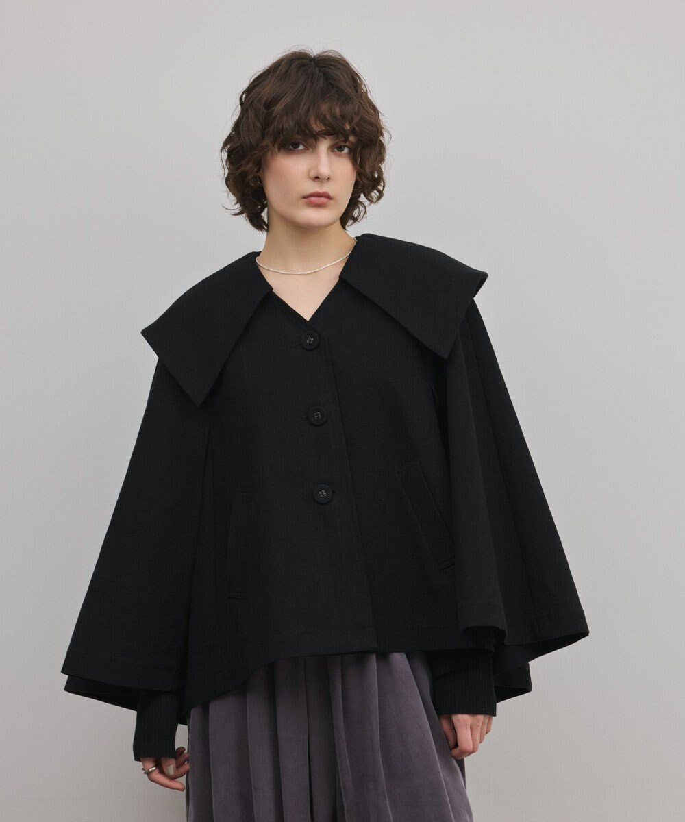 GRACE CONTINENTAL リネンオックスケープジャケット 