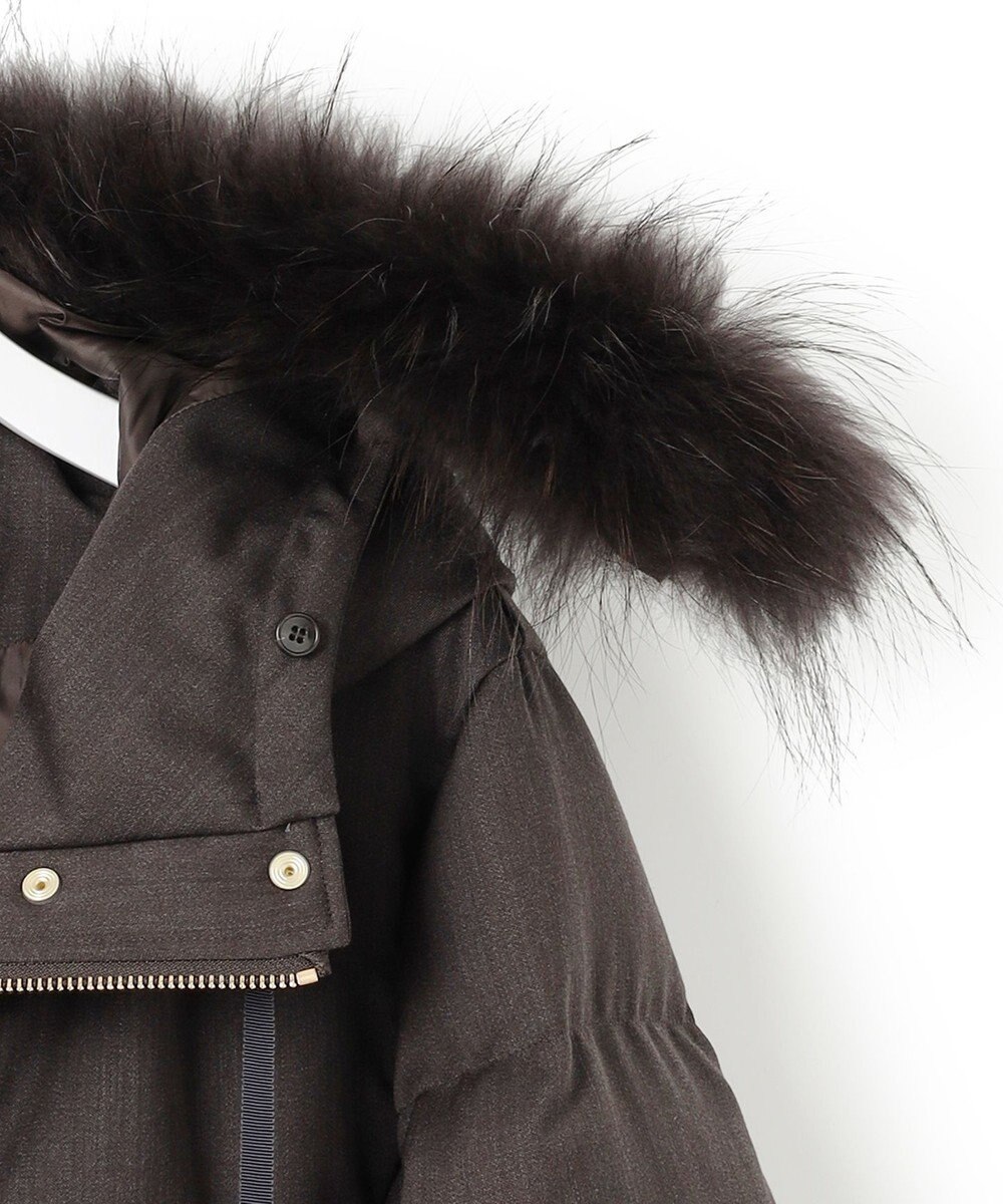 23区 S 【撥水加工】ブライトウール ロングダウンコート 