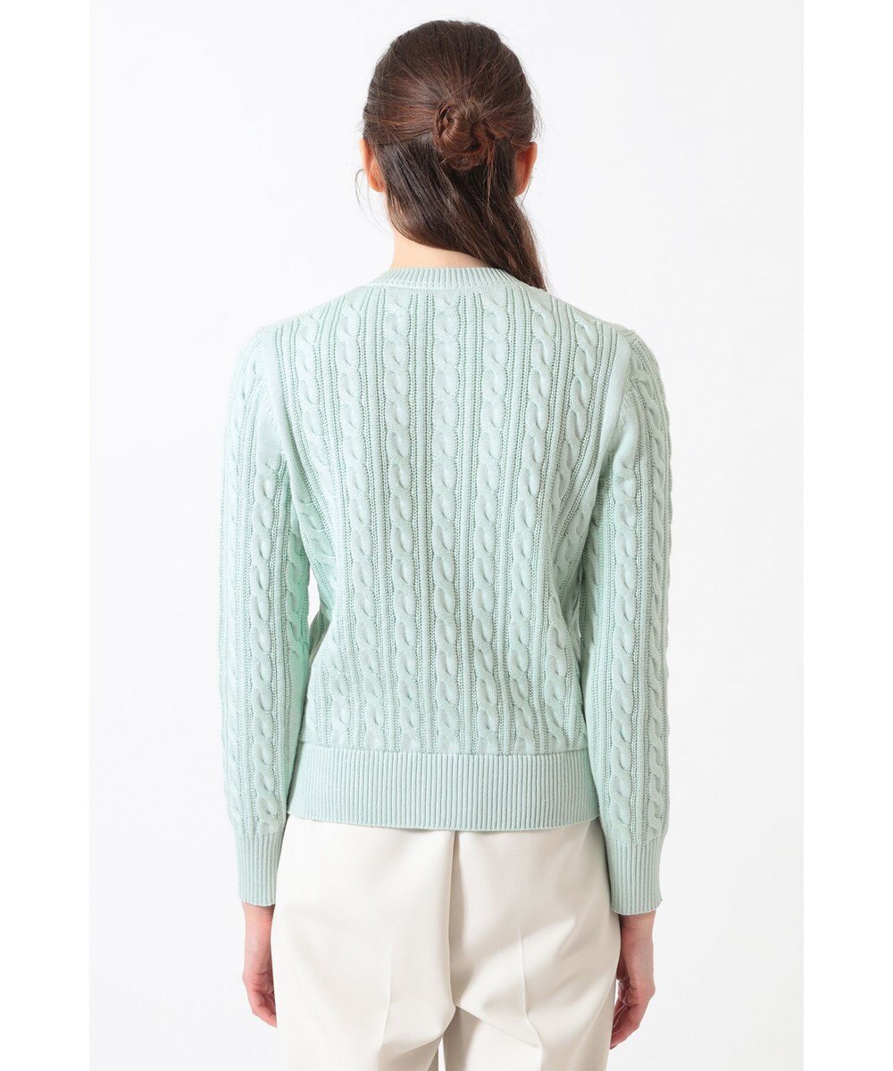 DAKS ミックスケーブルニットカーディガン 