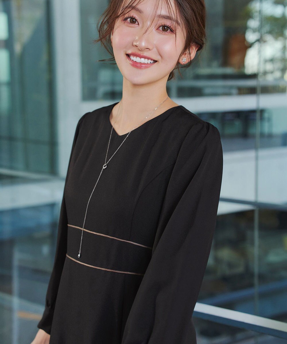 Tiaclasse L パイピングフレアワンピース 