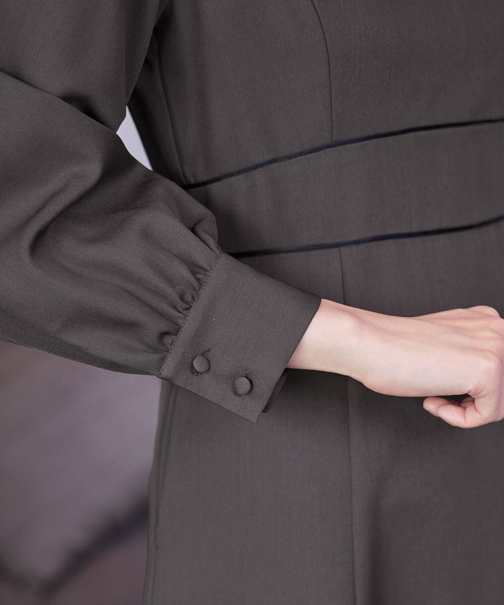 Tiaclasse L パイピングフレアワンピース 