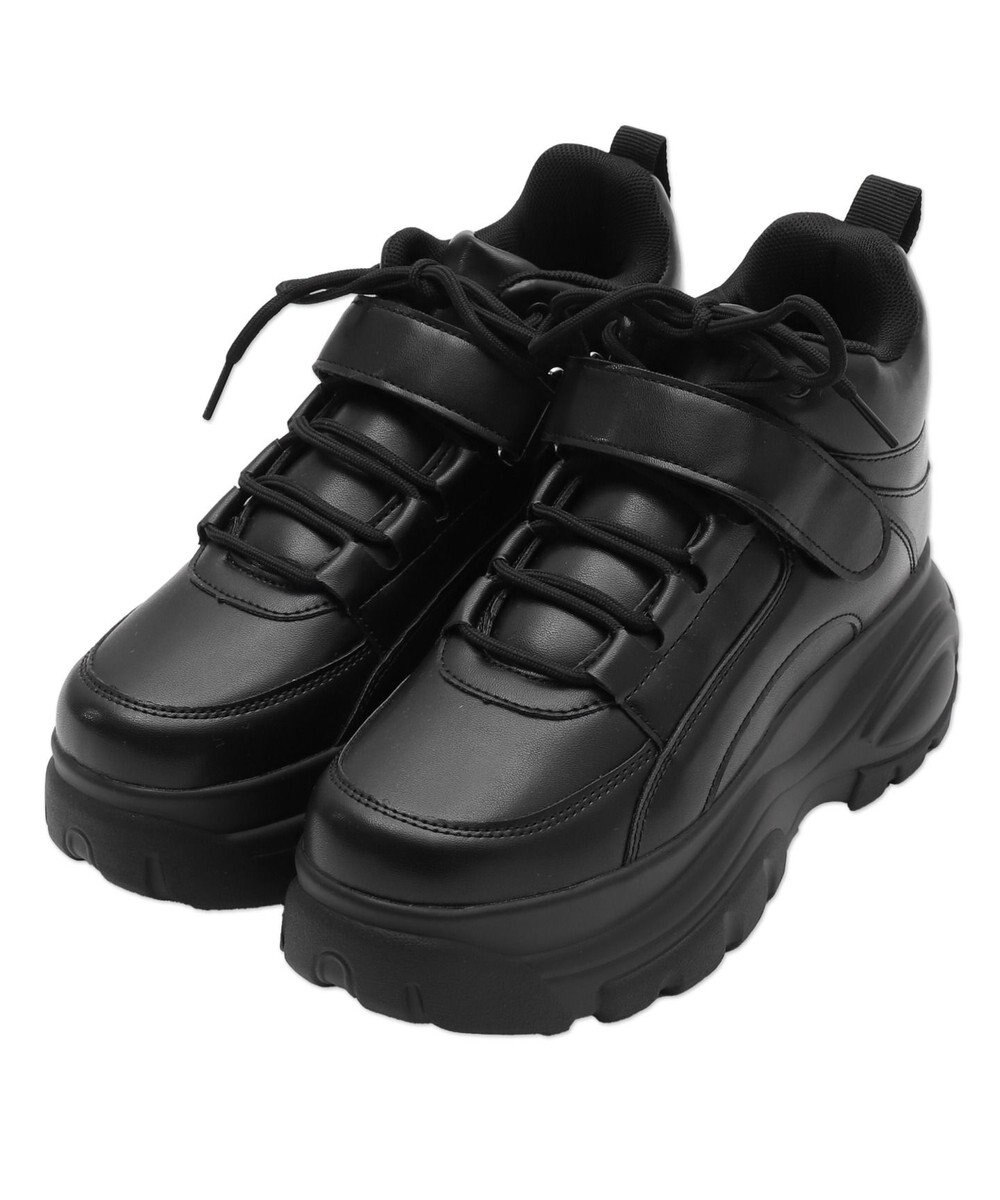 WEGO 【MLサイズ展開】ハイカットベルト厚底スニーカー 