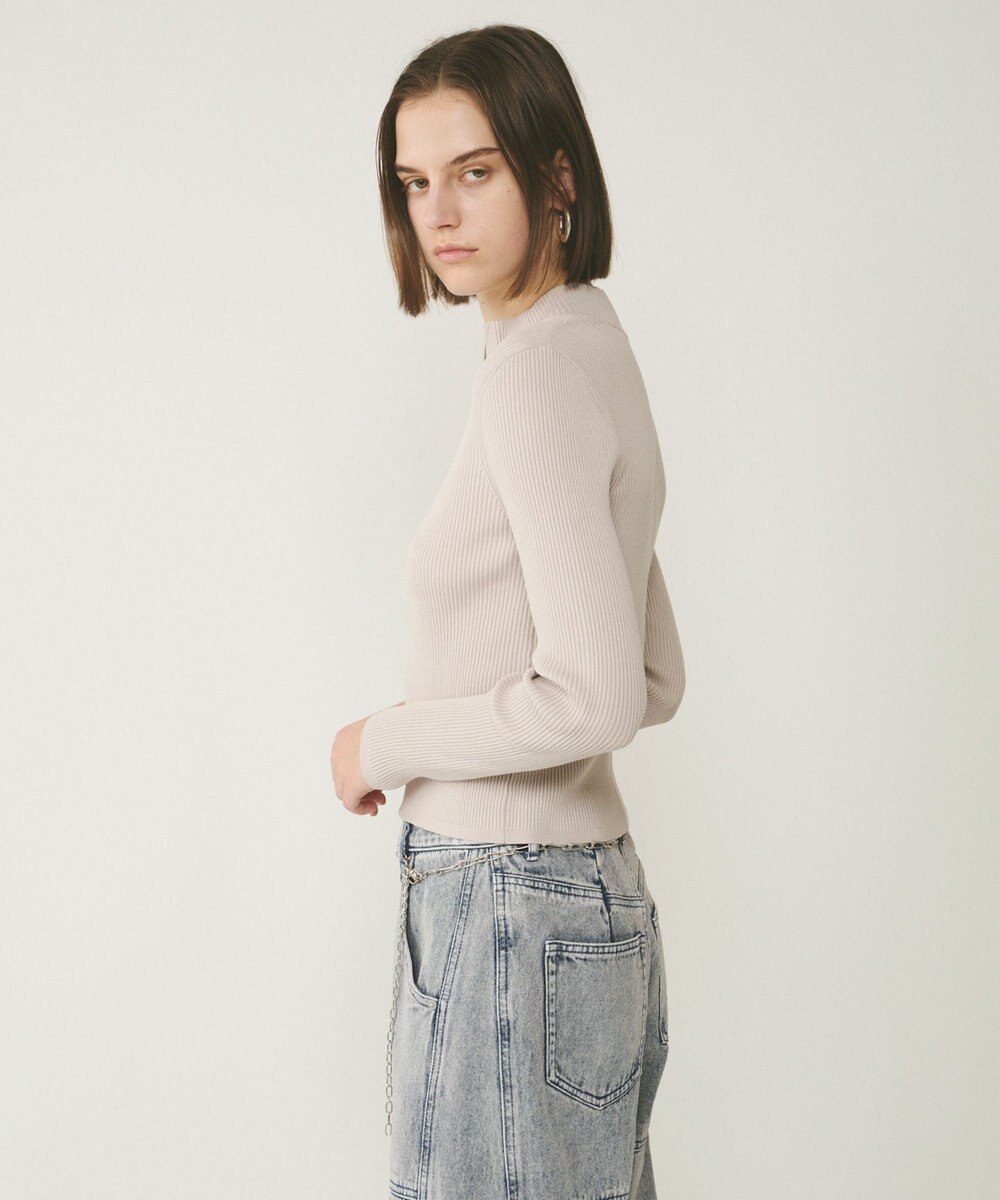 GRACE CONTINENTAL リブニットzipトップ 