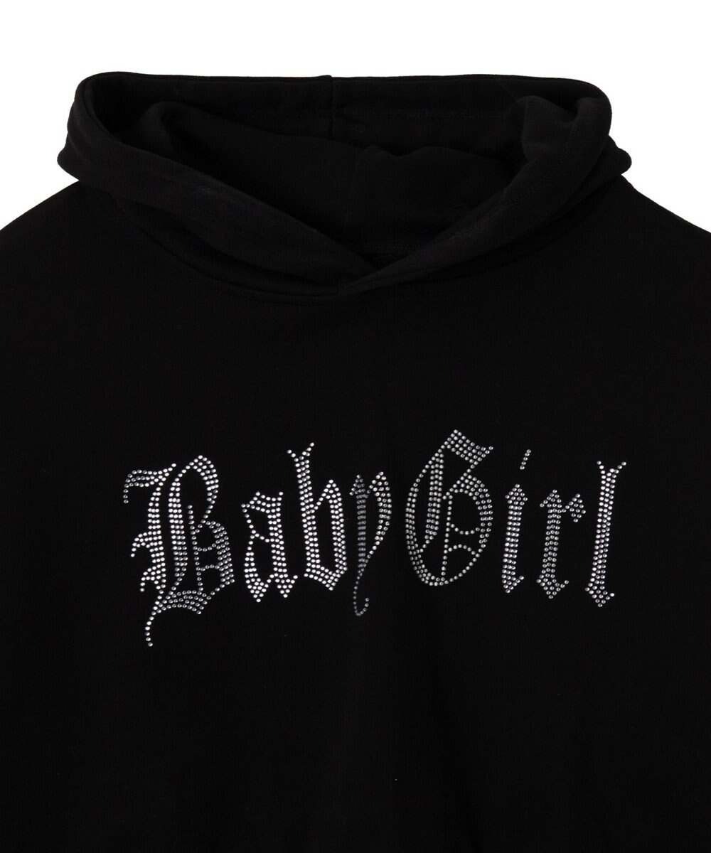 WEGO ラインストーンショートプルパーカー 