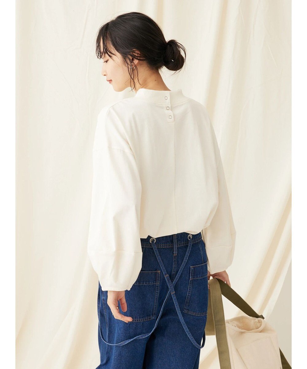 CRAFT STANDARD BOUTIQUE モックネックリングドット９分袖プルオーバー 