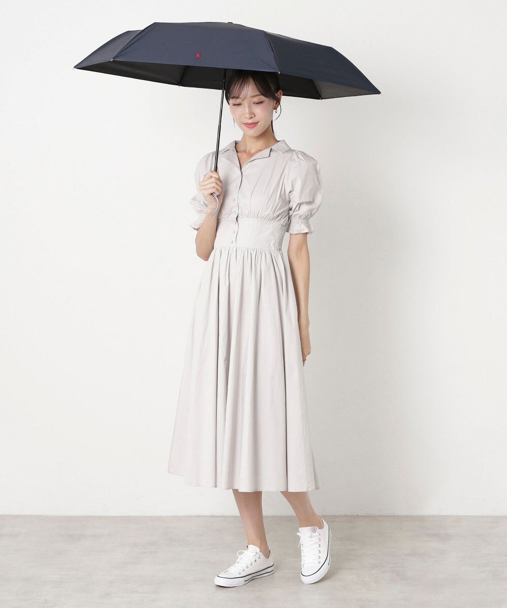 MOONBAT 【遮熱・遮光】POLO RALPH LAUREN(ポロ ラルフローレン)無地 PP刺繍 晴雨兼用 雨傘 折りたたみ傘 簡単開閉 