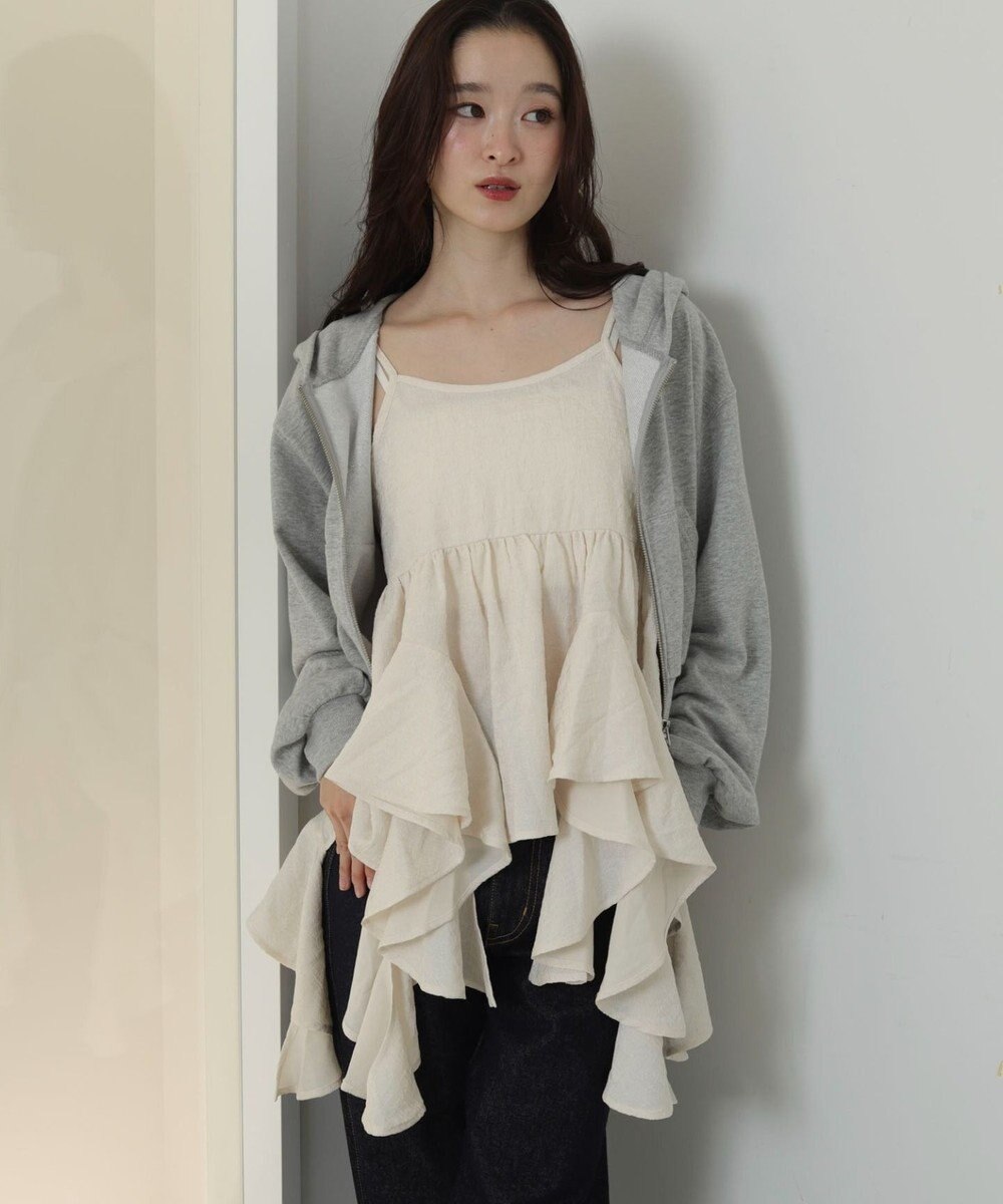 WEGO イレヘムフリルキャミワンピース 