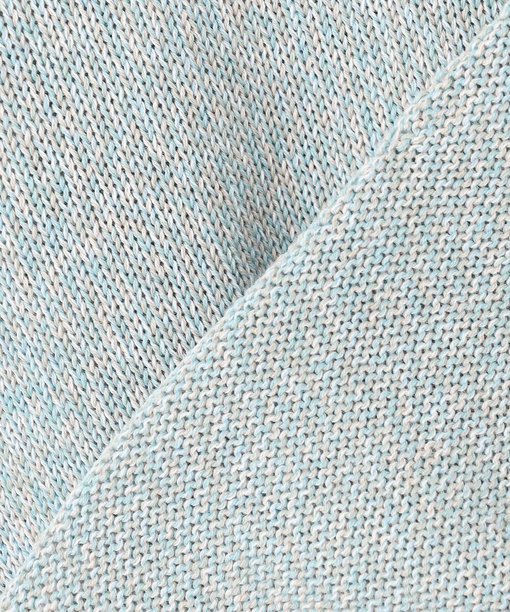 J.PRESS LADIES 【洗える】GIMA COTTON ミックスカラー Vネック ニット 