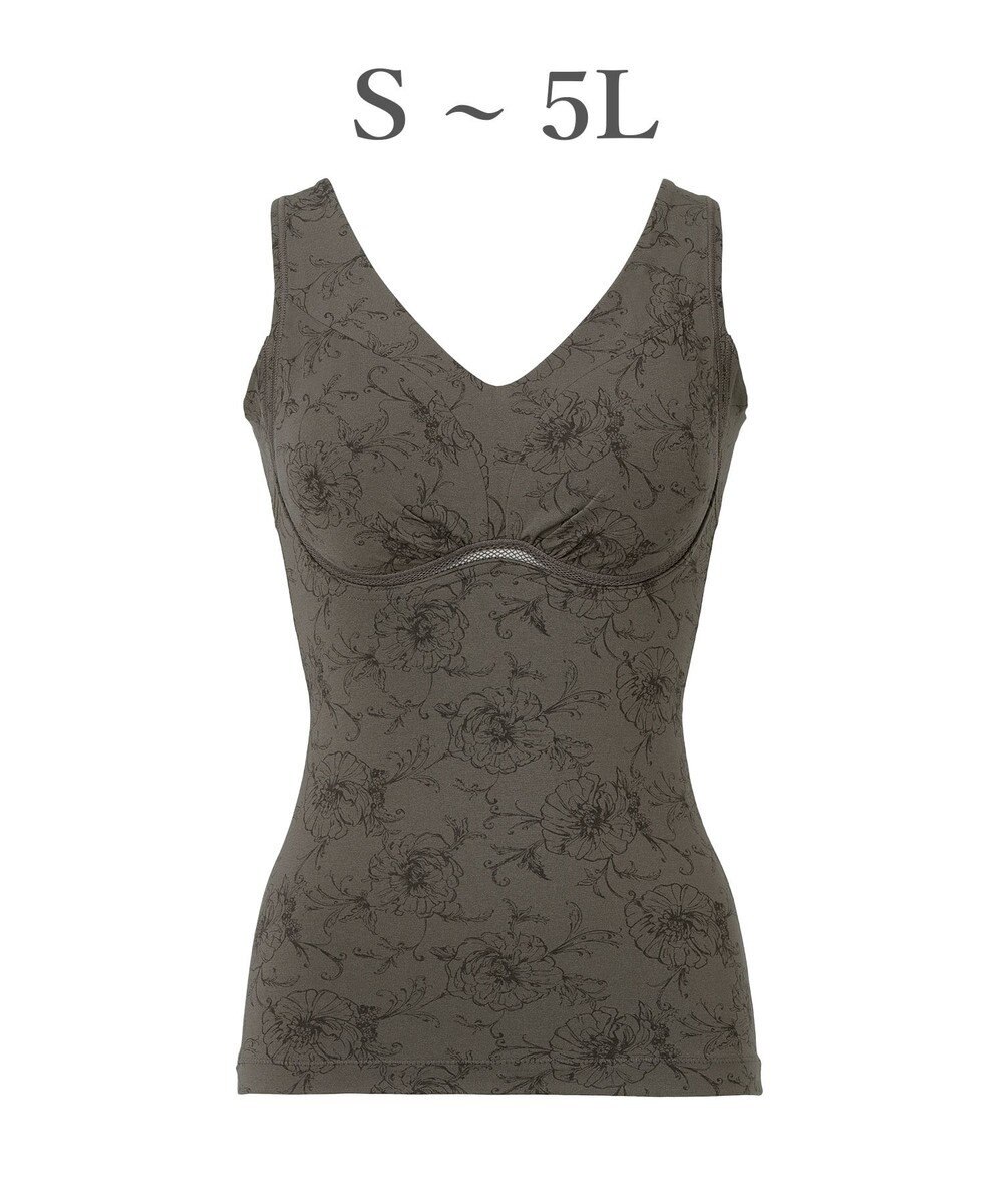 BRADELIS New York 【Yukine inc. / ブラデリス】ゆきねえ365綿混モアらく快適フルカップブラキャミ24 ノンワイヤー 補正 洋服に響きにくい ブラトップ カップ付き シェイパー YH524301 