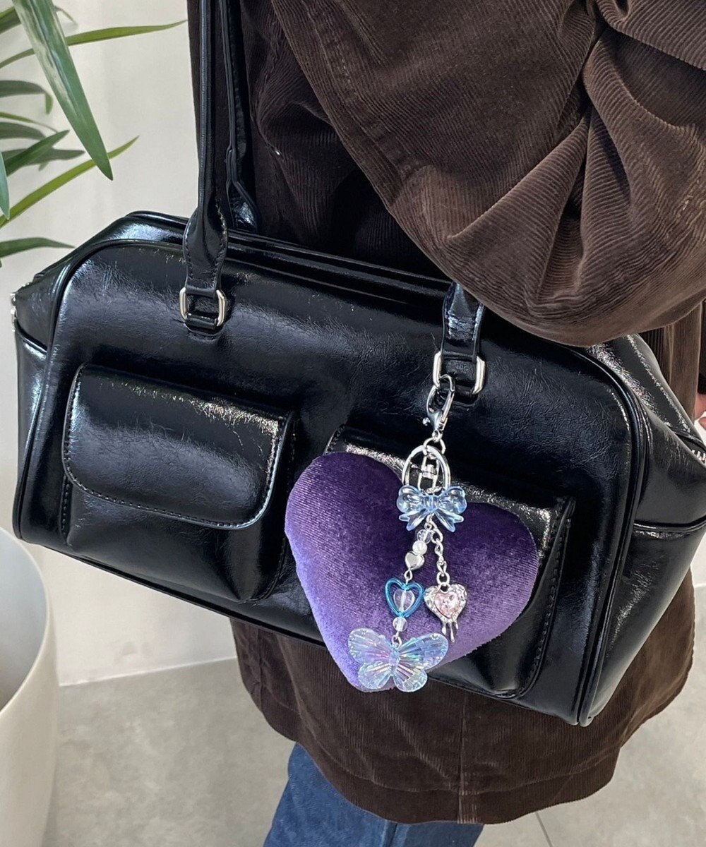 WEGO ベロアハートキーホルダー 