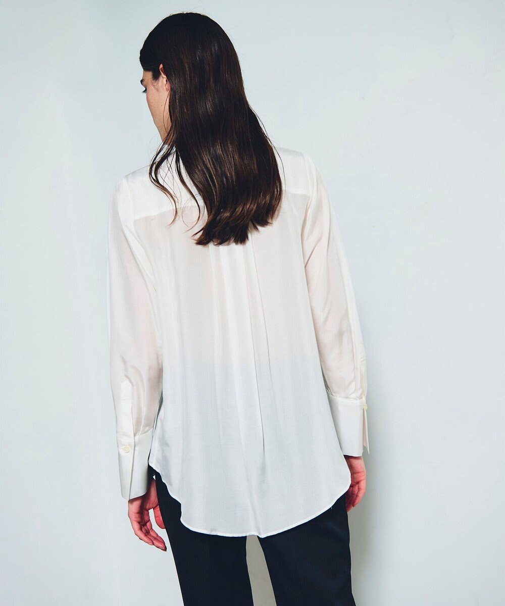 GRACE CONTINENTAL シルクコンビドレスシャツ 