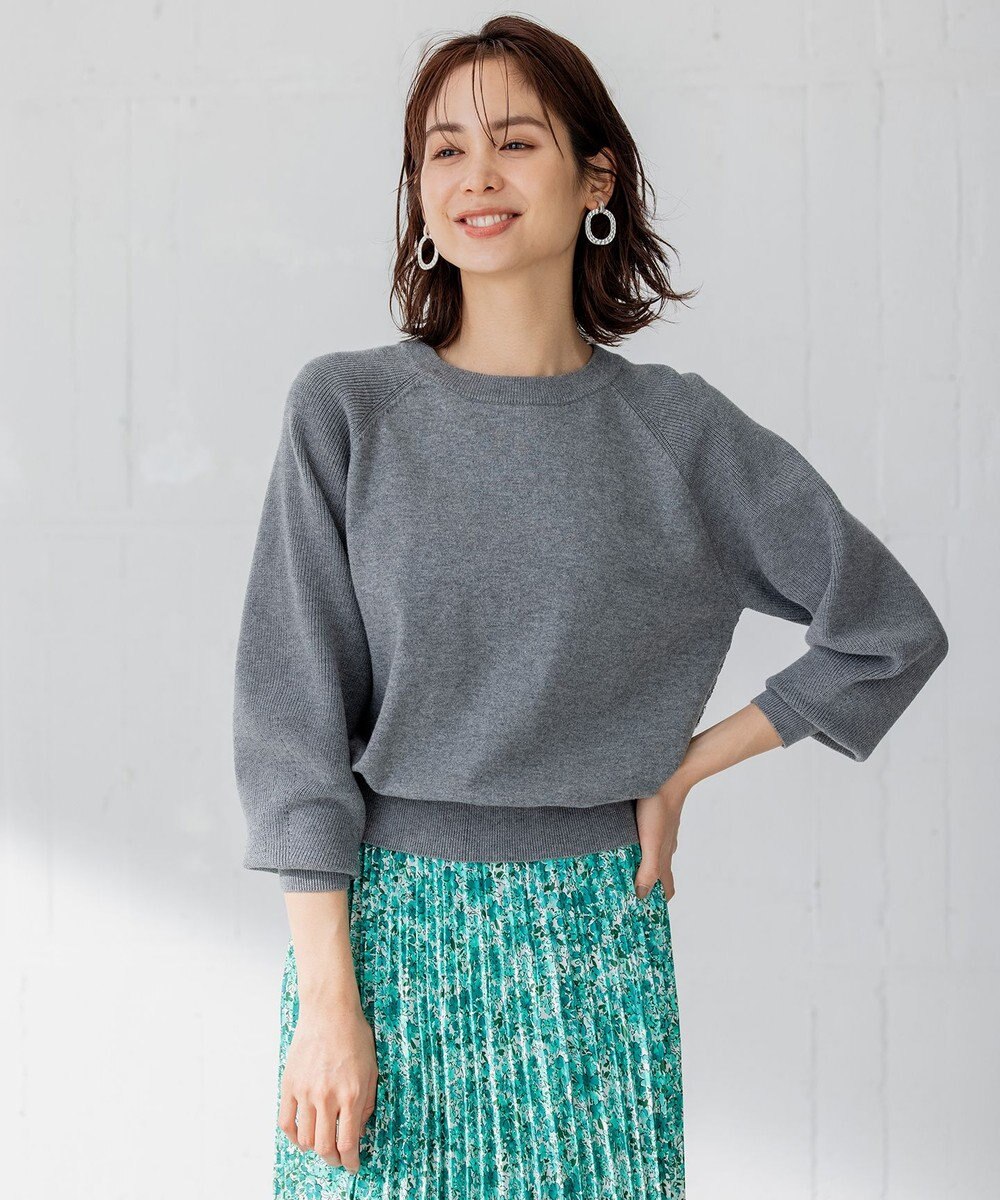 組曲 【選べる8色展開・春まで使える！】バックレースカラー ニット 