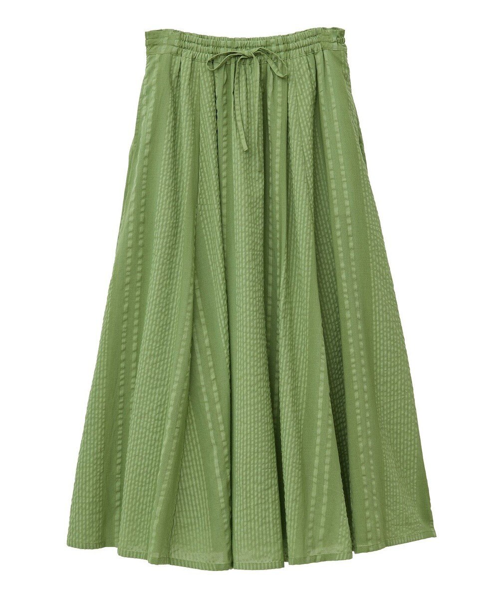 Green Parks Ｉ　シアーサッカーギャザースカート 