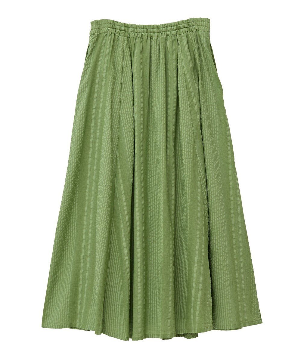 Green Parks Ｉ　シアーサッカーギャザースカート 