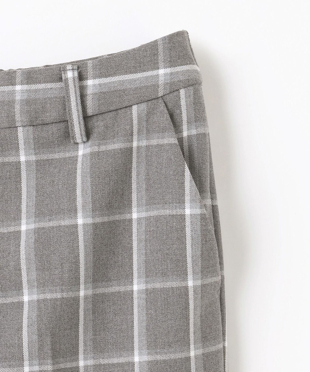 ANY 【洗濯機可/ストレッチ/ウエストゴム/裏起毛】マルチファンクションストレッチチェックテーパードパンツ 