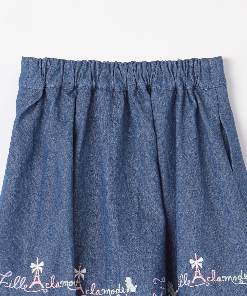 ANY KIDS 裾 ロゴ刺繍 スカパン 