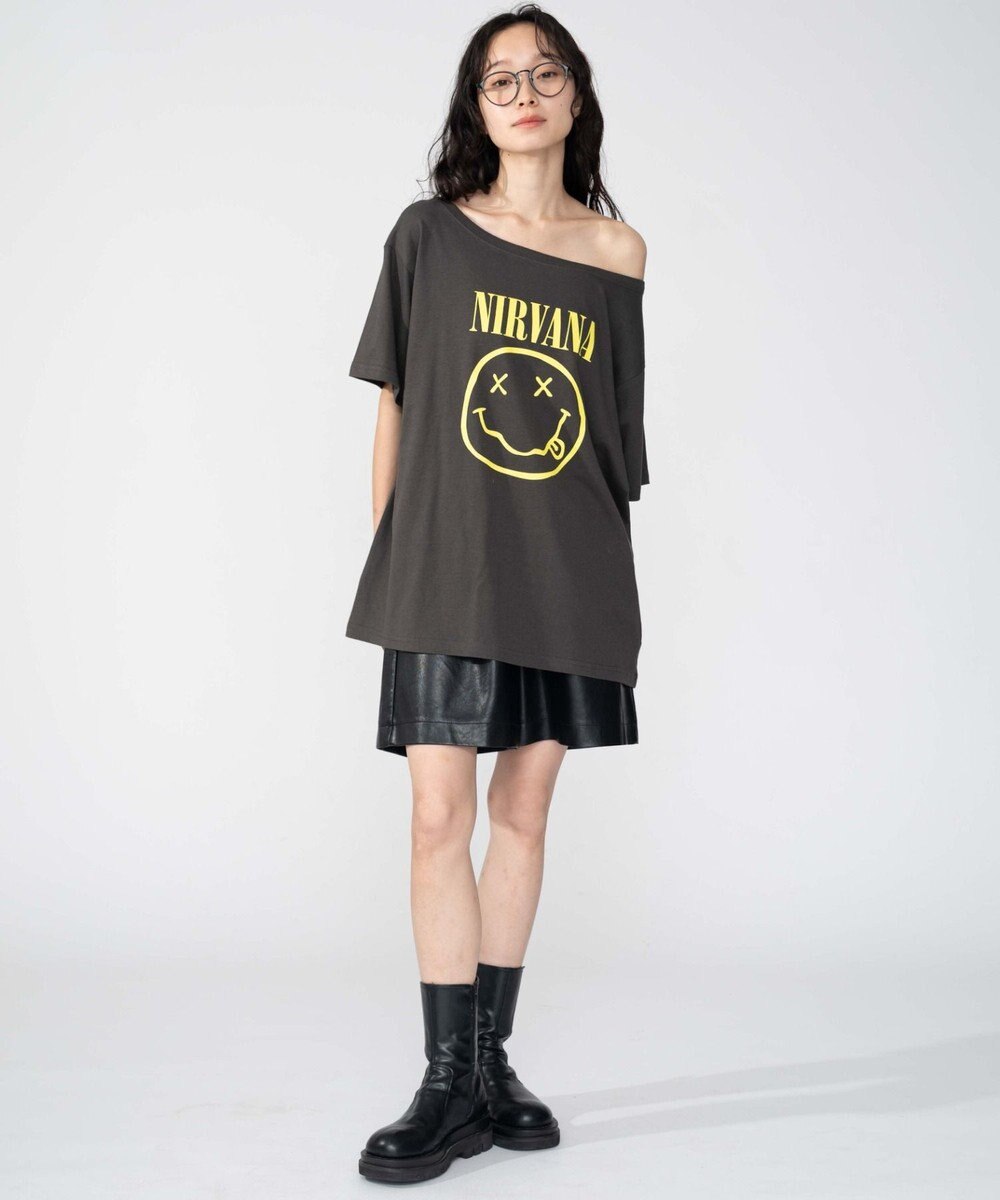 WEGO NIRVANA別注オフショルビッグT 