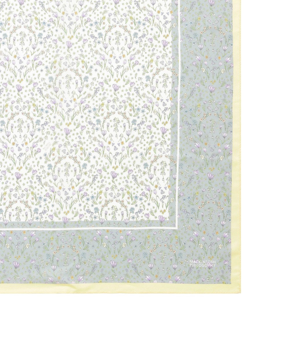 MOONBAT 【シルク100%】MACKINTOSH PHILOSOPHY(マッキントッシュ フィロソフィー）小花柄 シルクプリントスカーフ 日本製 68cm×68cm  UV対策 