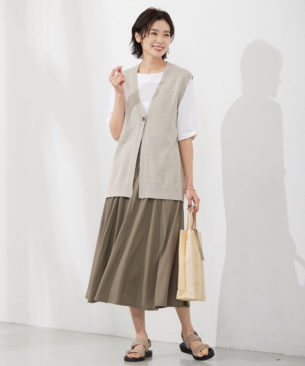 J.PRESS LADIES 【洗える】 LICOテープベスト ニット ジレ 