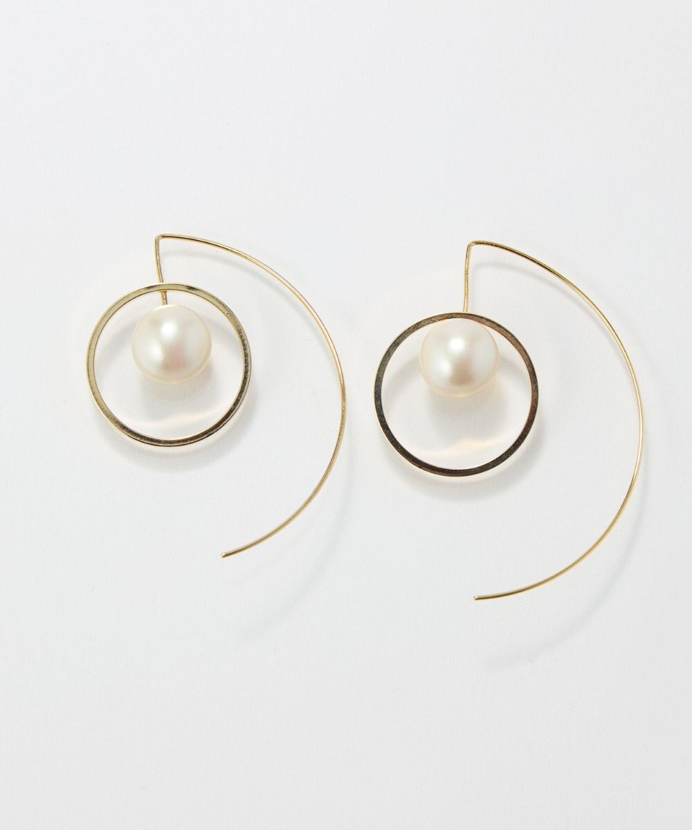 Phoebe 〈金属アレルギー対応〉モーションリングパールピアス/ニッケルフリー/大ぶり/存在感◎/主役級 
