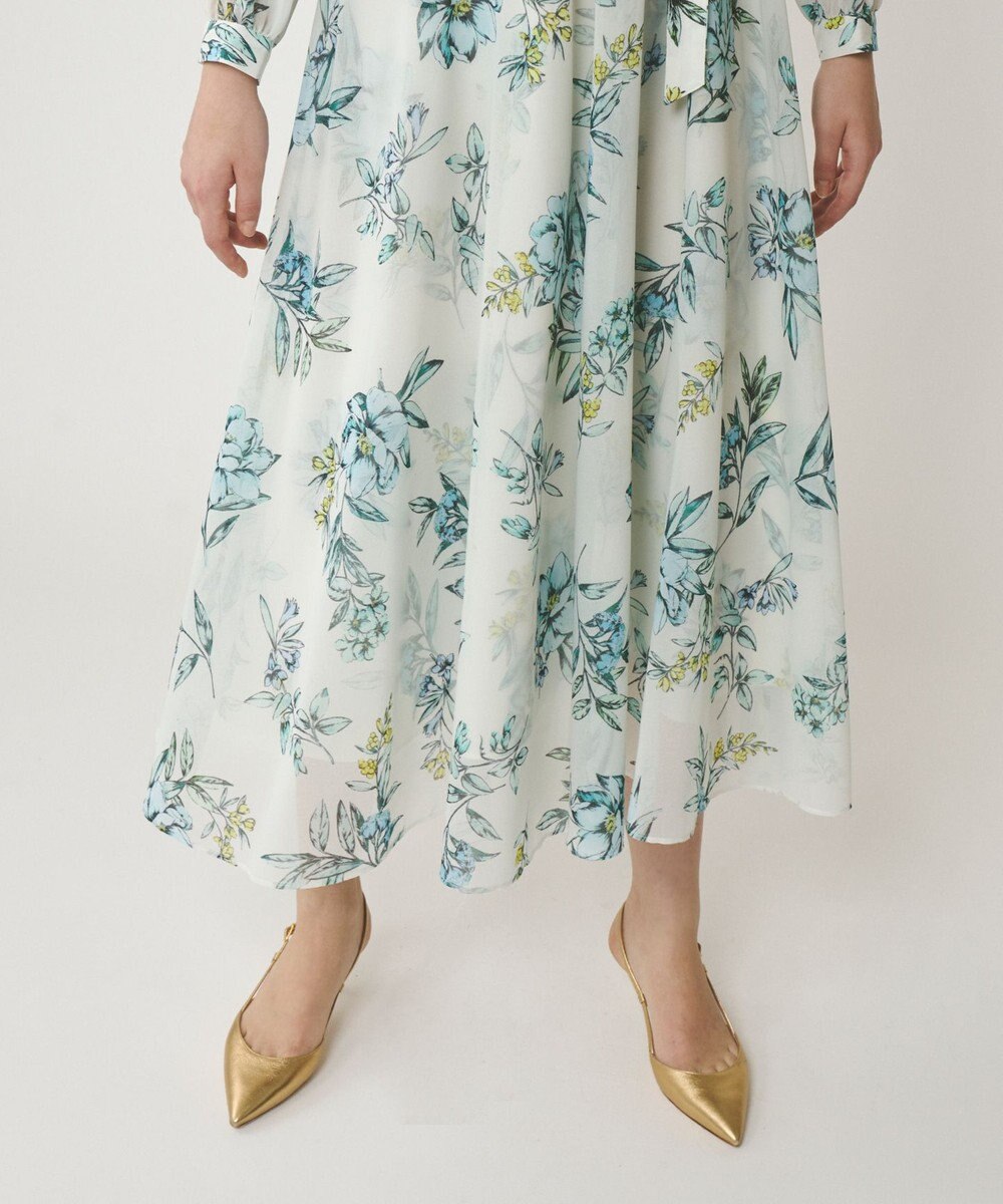 GRACE CONTINENTAL フラワーレイヤーワンピース 