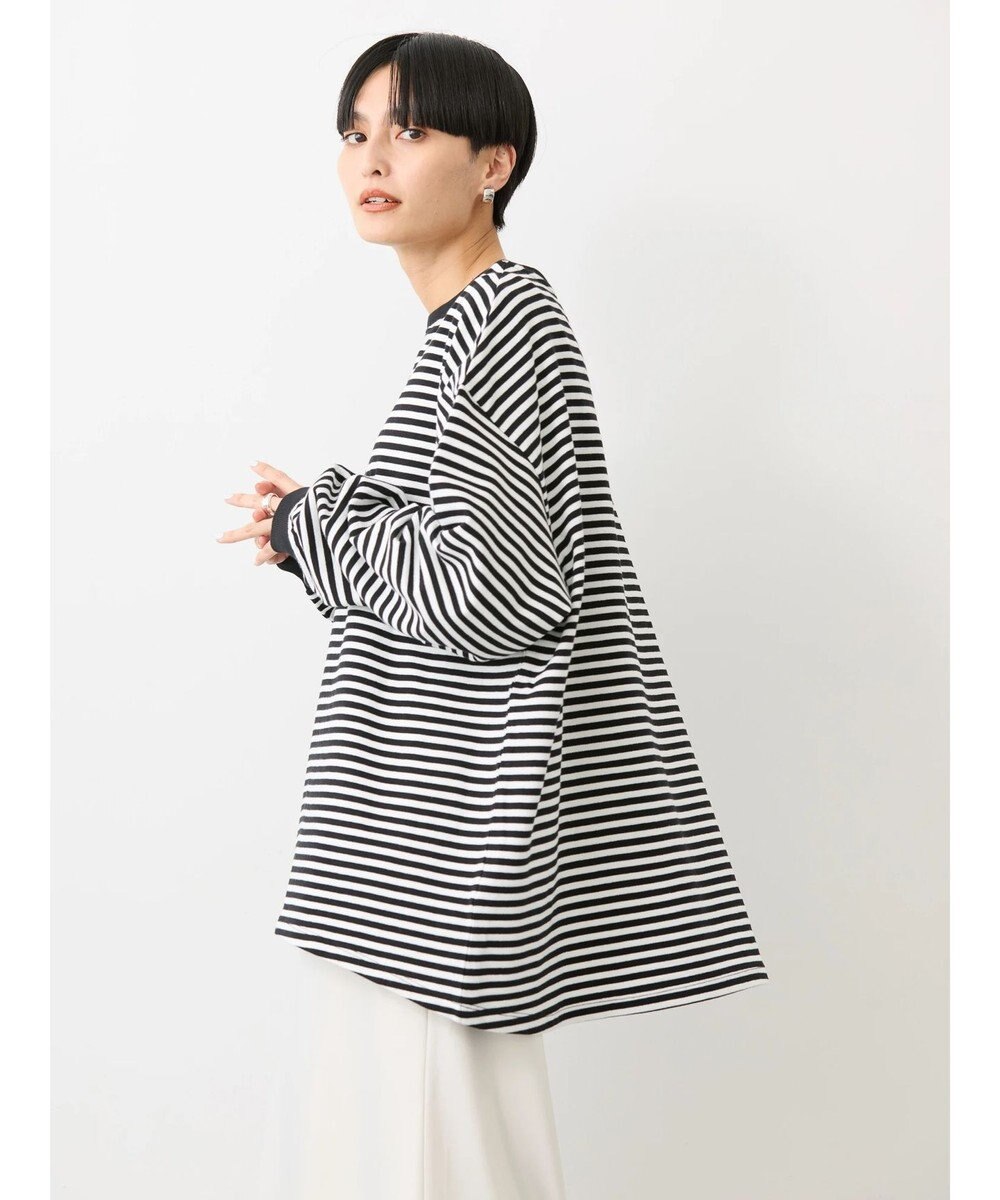 AMERICAN HOLIC 刺繍ロゴミニ裏毛ボートネックチュニック 