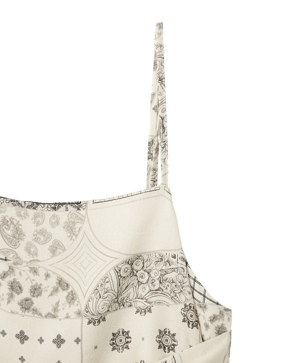 YECCA VECCA スカーフ柄オーバーキャミ 