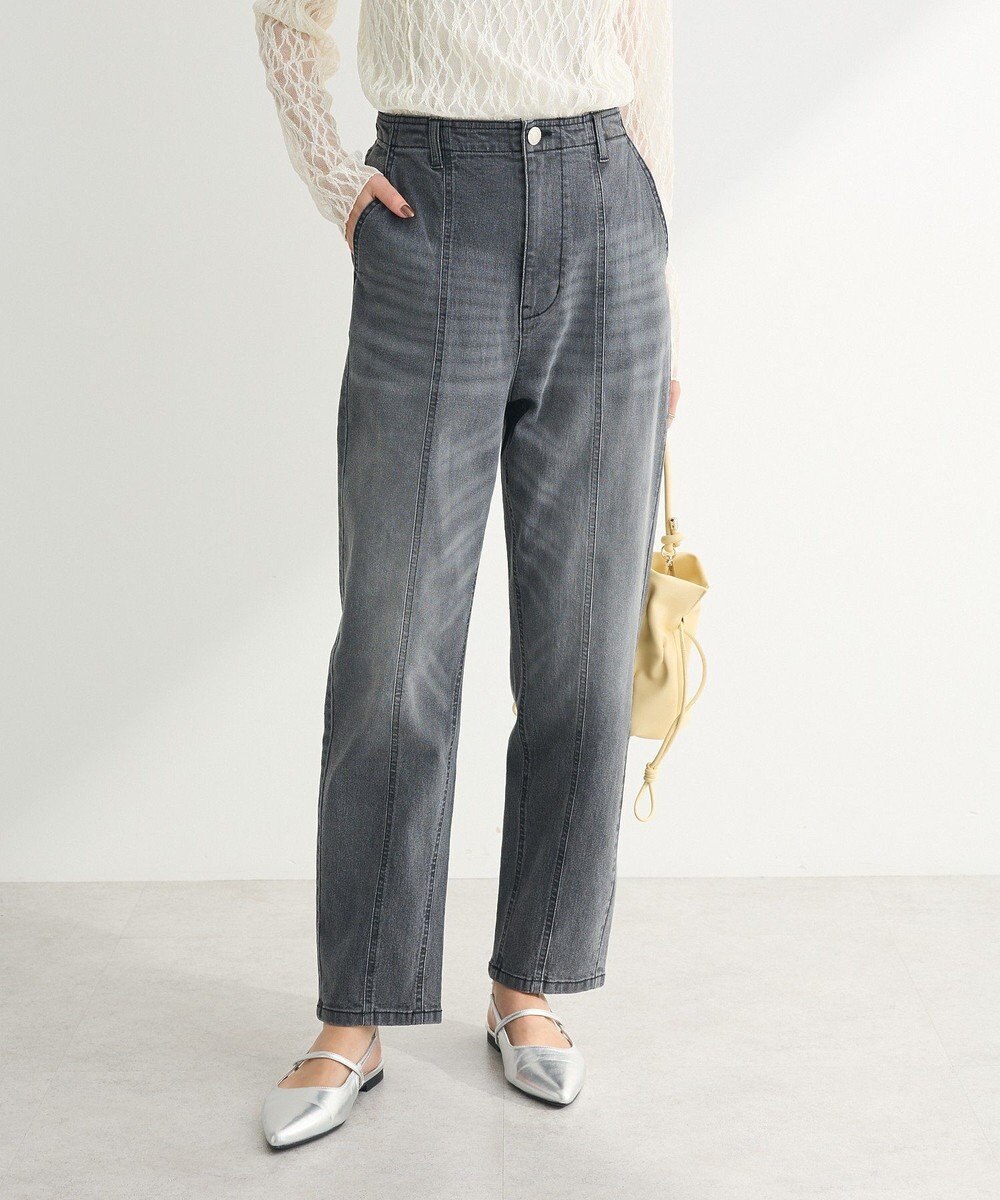 Green Parks ＧＵＭストレッチパネル切り替えデニムパンツ 