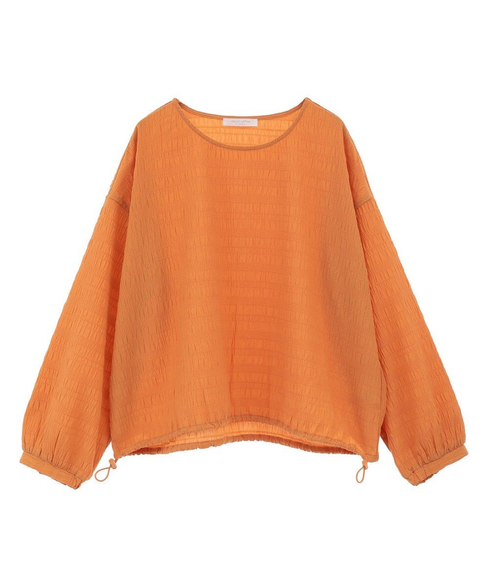 Green Parks 裾ドロスト表面長袖プルオーバー 