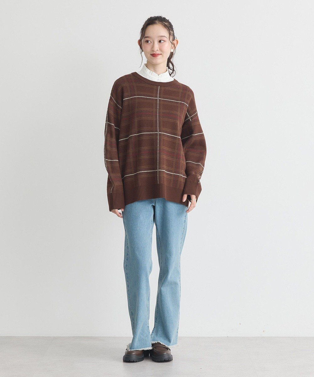 earth music&ecology チビフリルスタンドカラー付け襟 