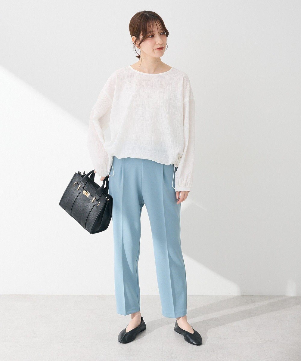 Green Parks 裾ドロスト表面長袖プルオーバー 