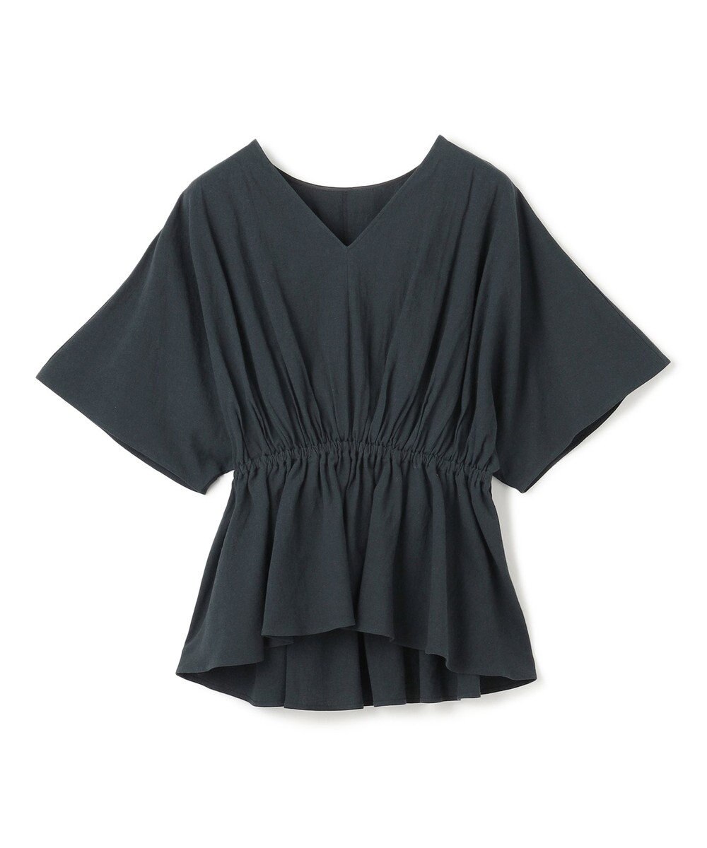 uncrave コットンリネンボイル ペプラムブラウス 