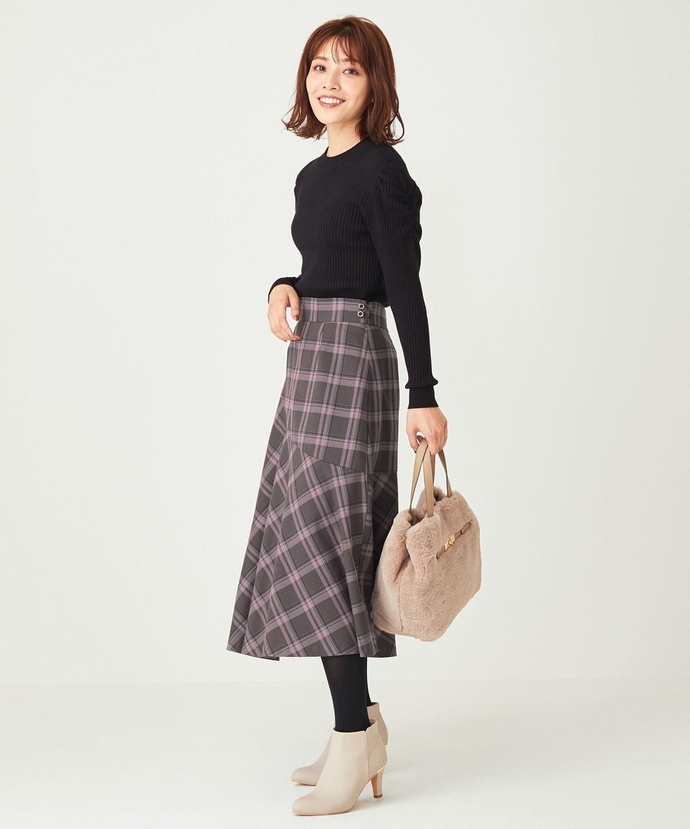 ANY SIS L 【美人百花11月号掲載】アシンメトリーマーメイドフレア スカート 