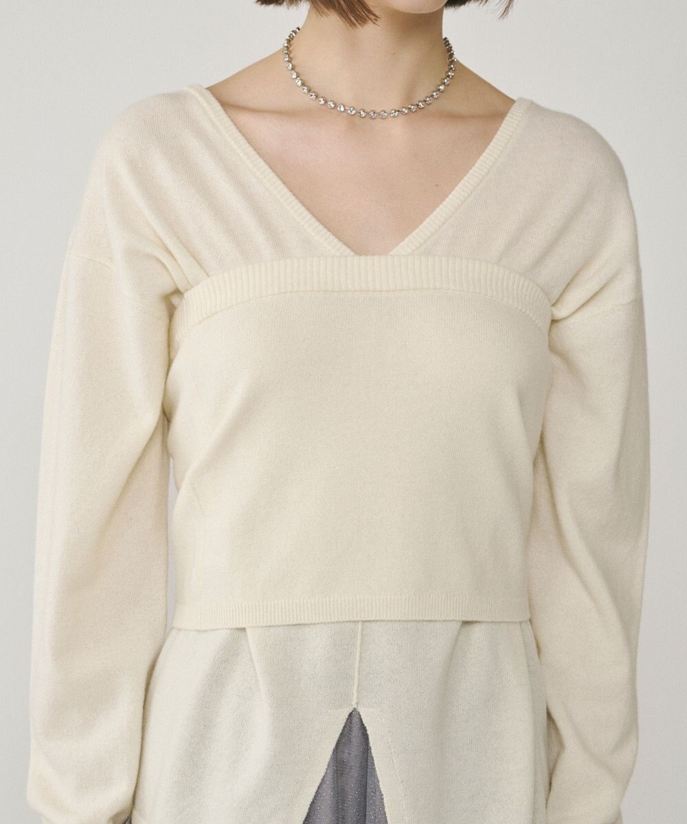 GRACE CONTINENTAL ウールベアニットトップ 