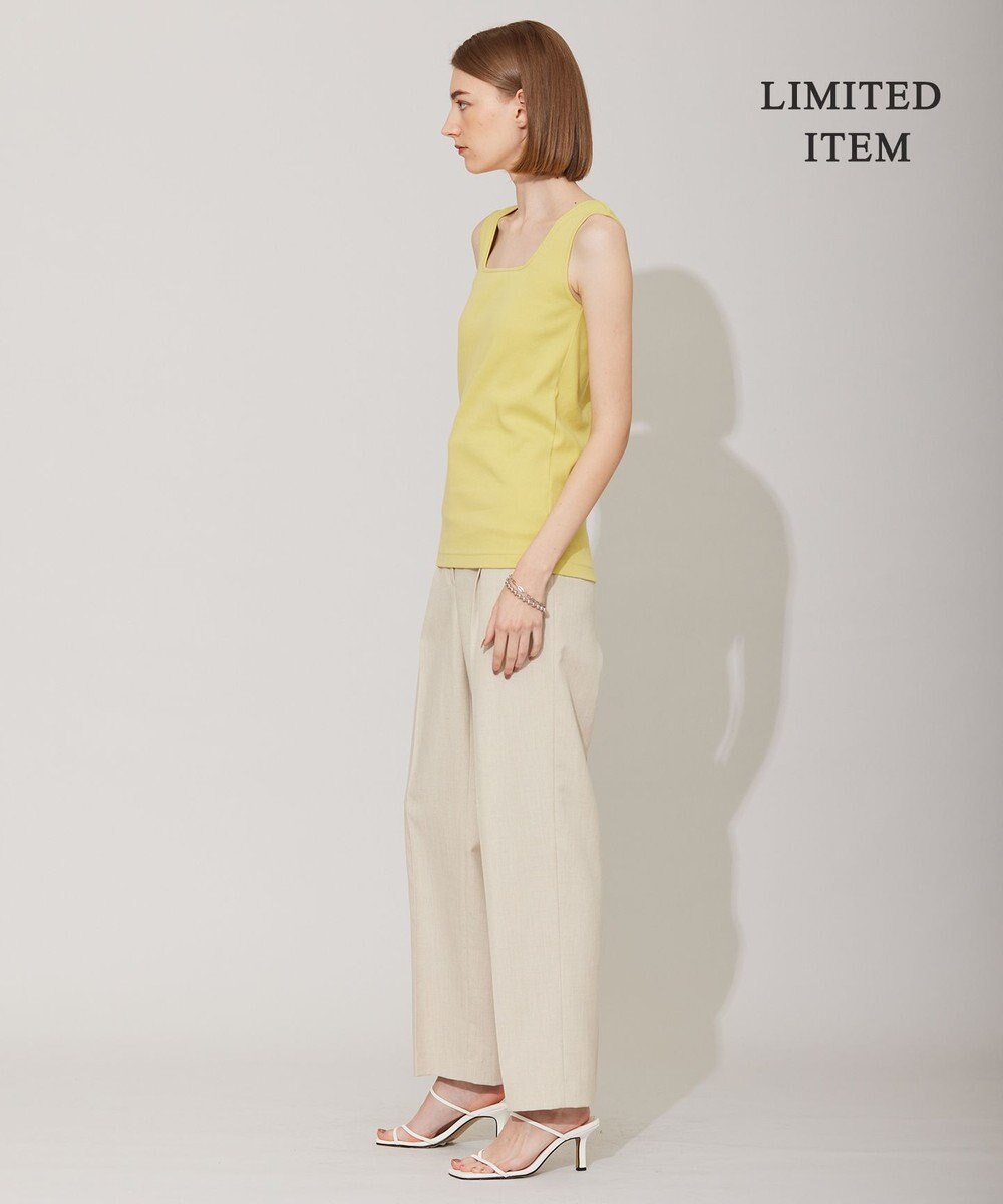 ICB L 【WEB限定・洗える】 ブロードステッチリブ タンクトップ 