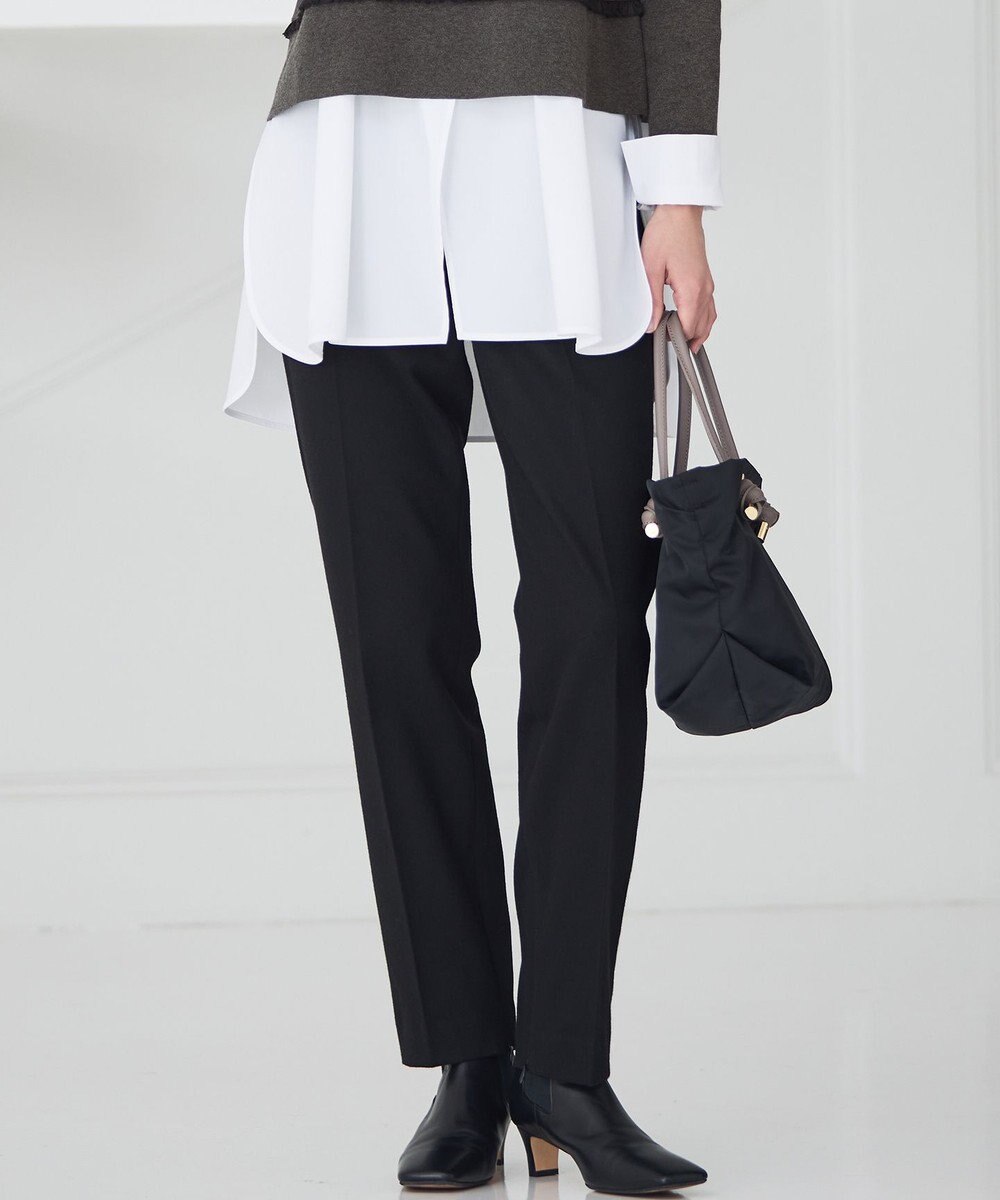 23区 L 【洗える】フランネル2WAY テーパード パンツ 