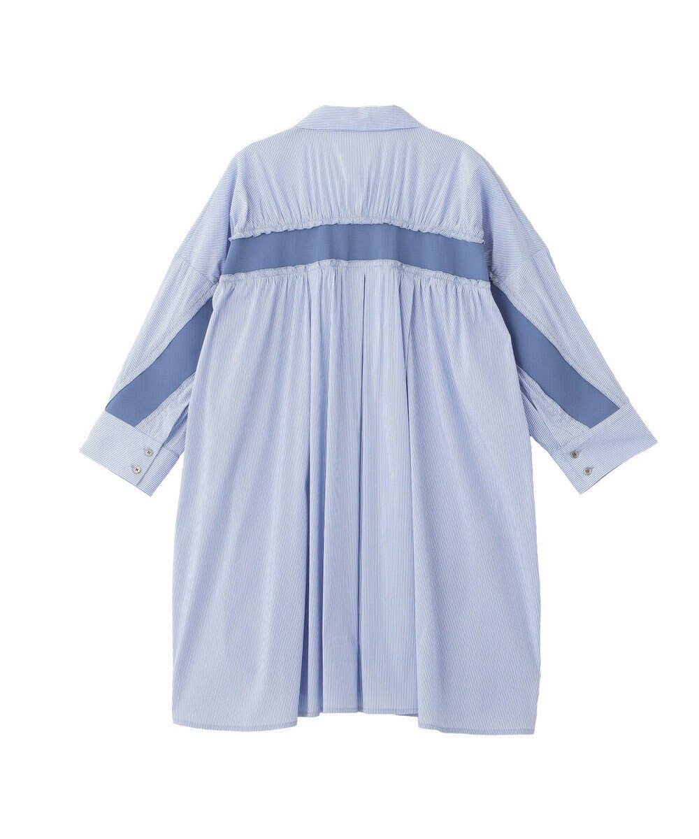 YECCA VECCA リブMIXストライプオーバーシャツ 