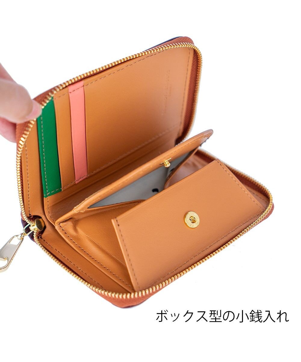 tsumori chisato CARRY スカラップコンビ ラウンドファスナー折り財布 2つ折り財布 