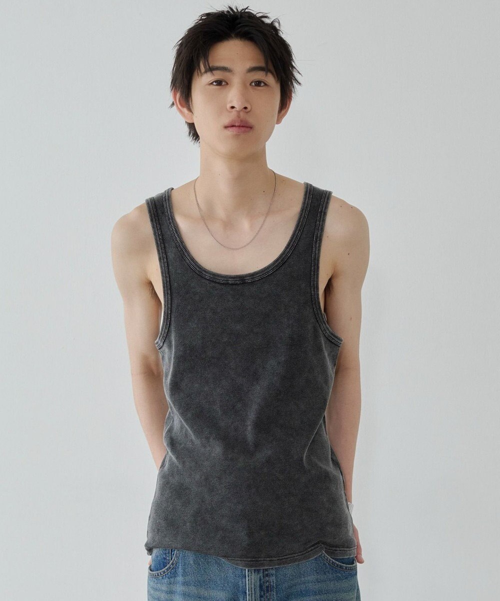 WEGO コットンリブタンクトップ 