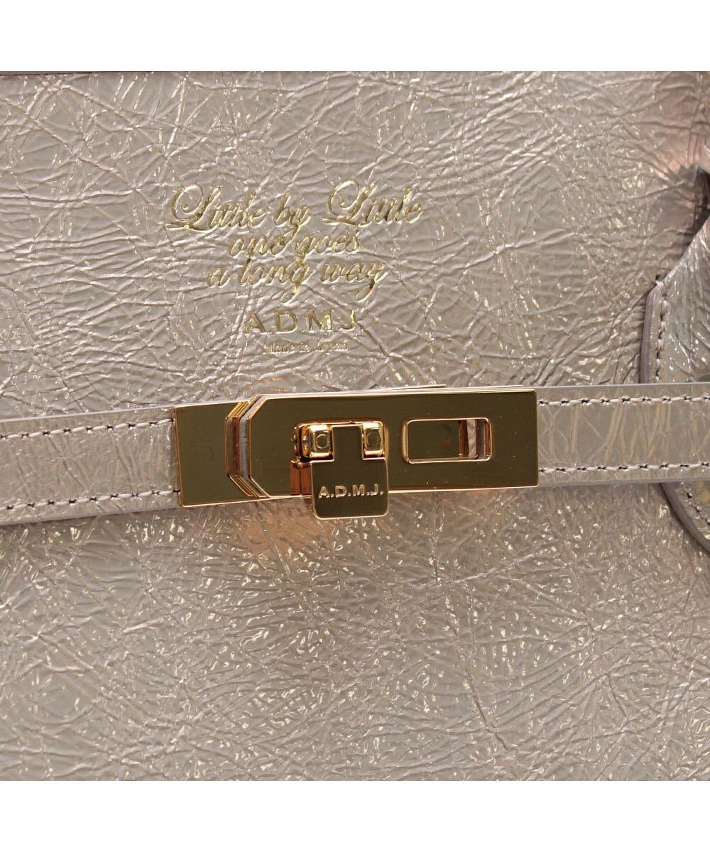 A.D.M.J. 【牛革】クラックメタル/イタリアンレザー前金具付トートL 