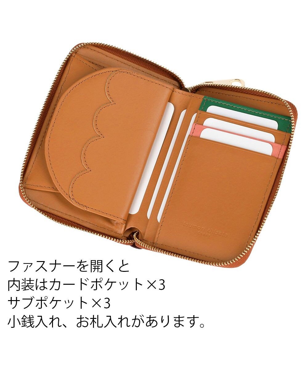 tsumori chisato CARRY スカラップコンビ ラウンドファスナー折り財布 2つ折り財布 