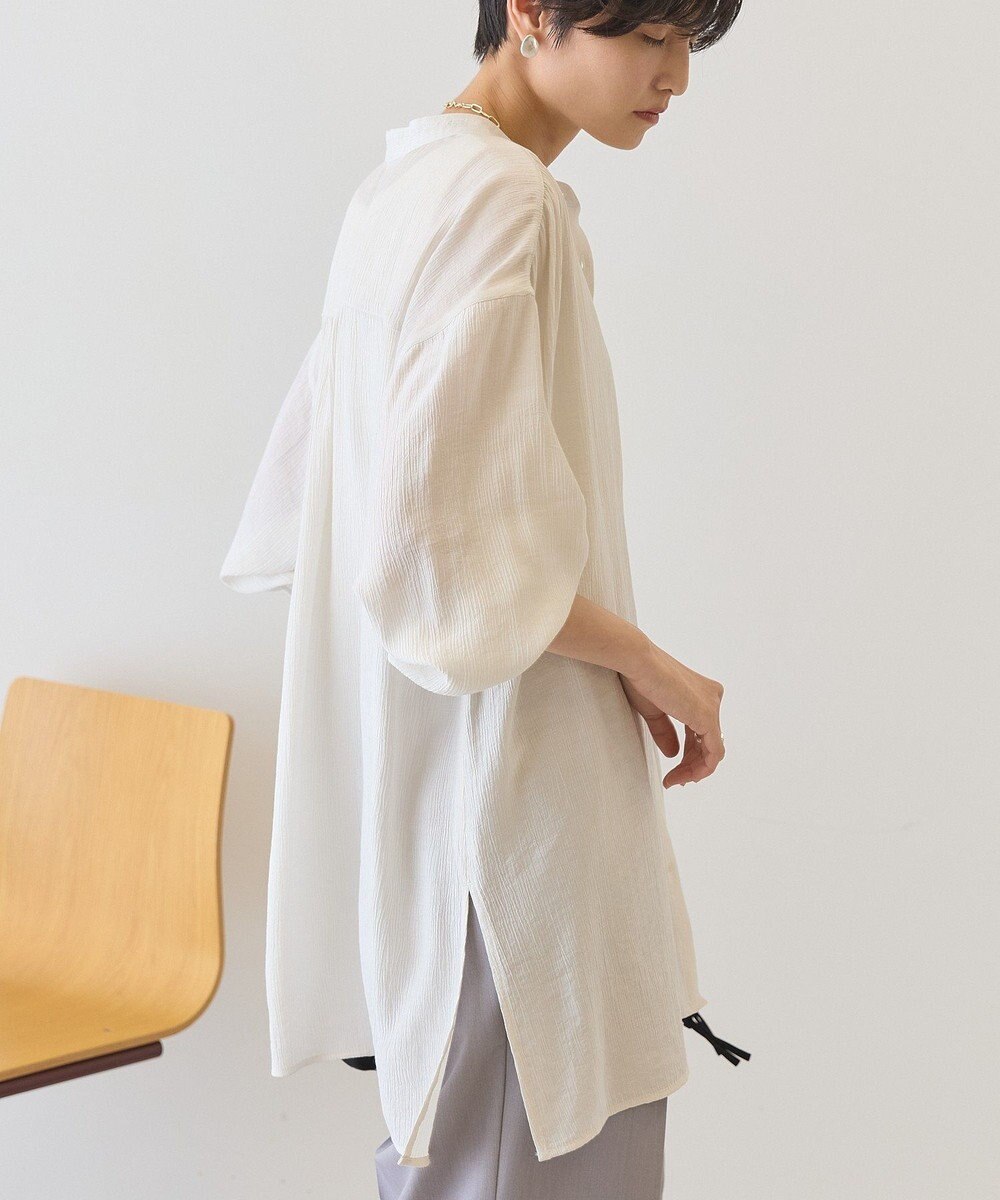 AMERICAN HOLIC 楊柳バンドカラーシャツ 