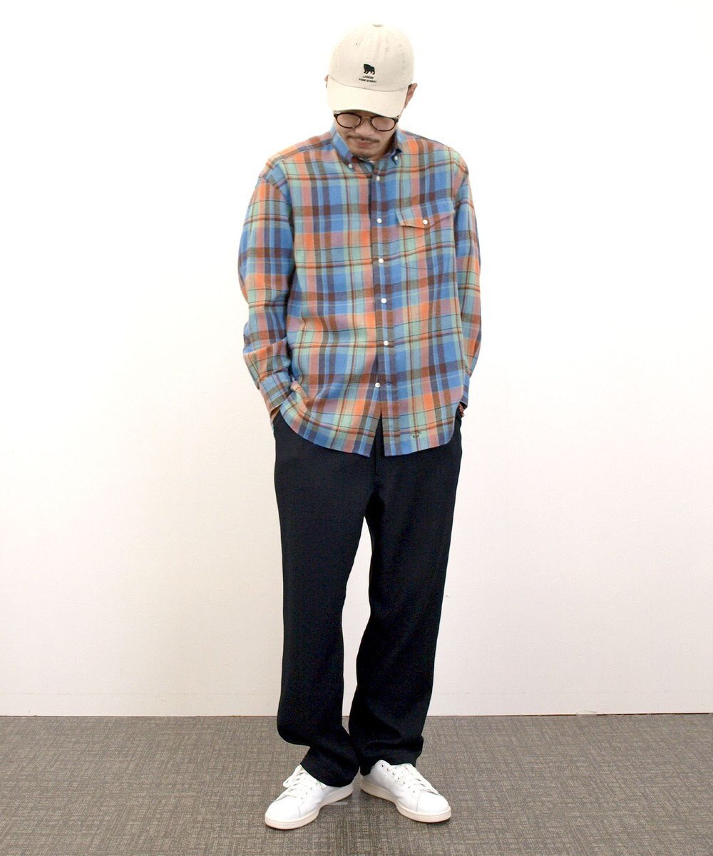 J.PRESS YORK STREET 【UNISEX】フランネルボタンダウン シャツ 