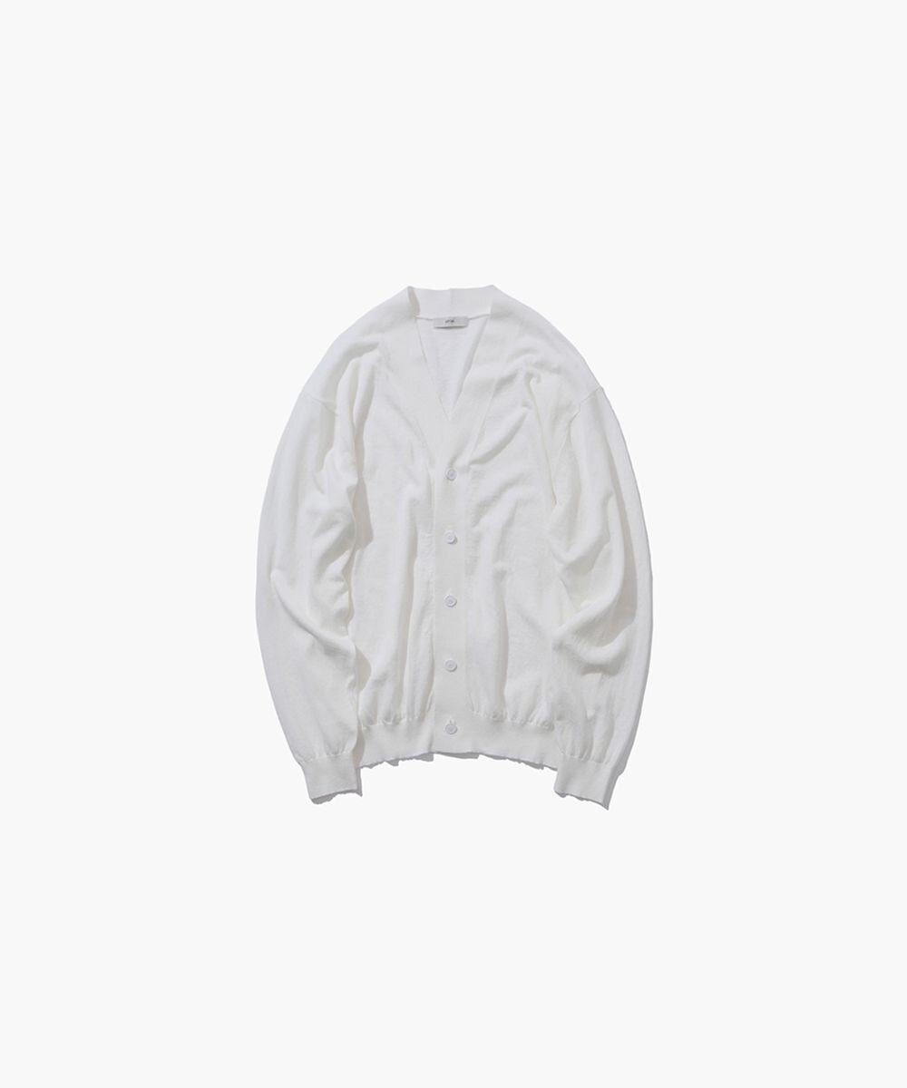 ATON RECYCLED FRESCA COTTON | Vネックカーディガン 