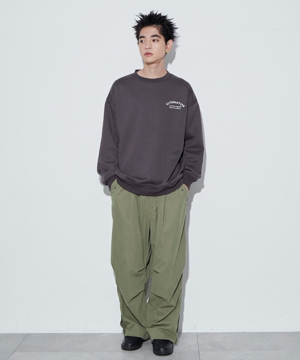 WEGO 【ユニセックス着用ITEM】ストレートラインロゴグラフィックプルオーバー 