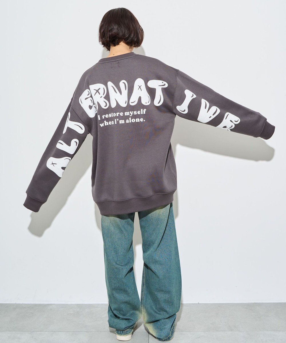 WEGO 【ユニセックス着用ITEM】ストレートラインロゴグラフィックプルオーバー 