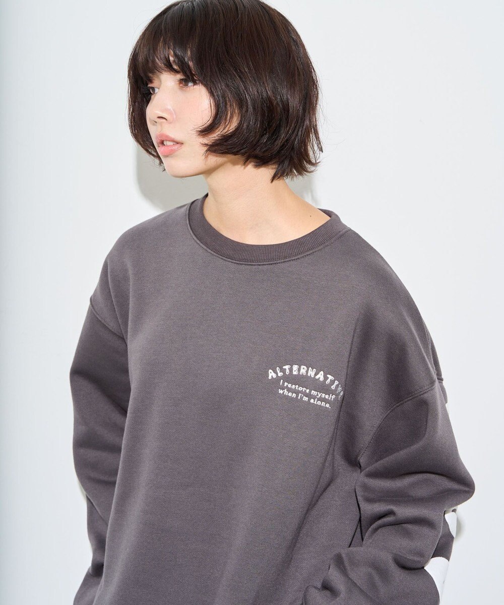 WEGO 【ユニセックス着用ITEM】ストレートラインロゴグラフィックプルオーバー 