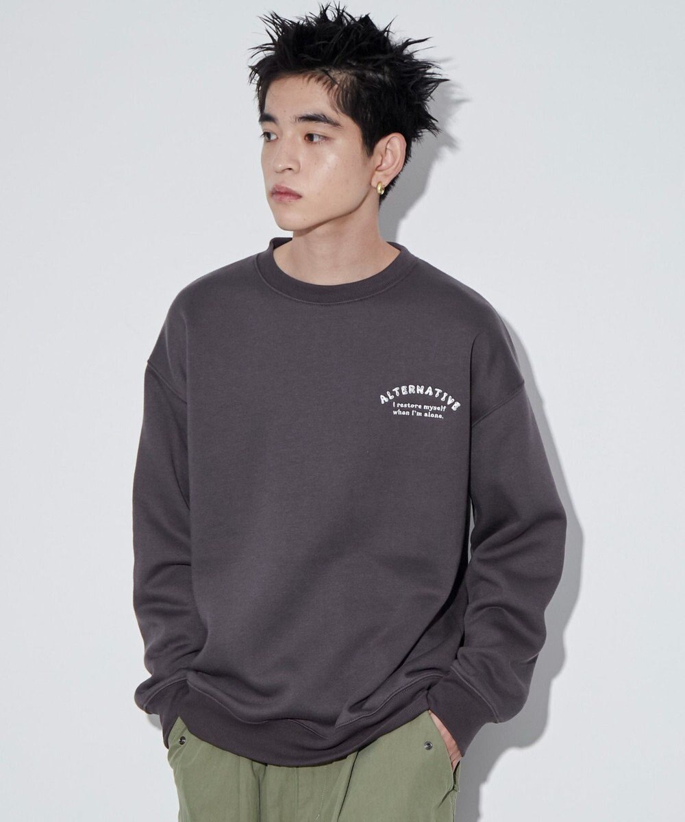 WEGO 【ユニセックス着用ITEM】ストレートラインロゴグラフィックプルオーバー 