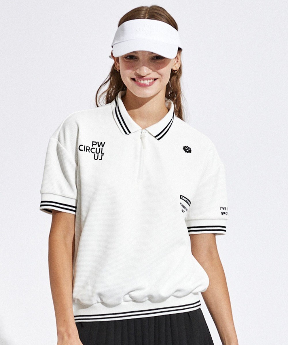 PW CIRCULUS 【WOMEN】ワッフルポロ ゴルフウェア レディース 