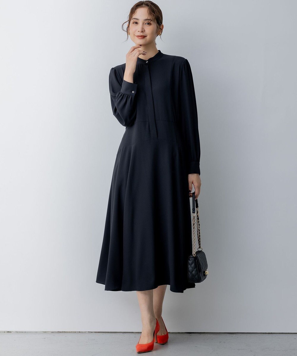 組曲 L 【WEB限定】バックサテンジョーゼット ワンピース 